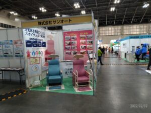 展示会初日朝撮影